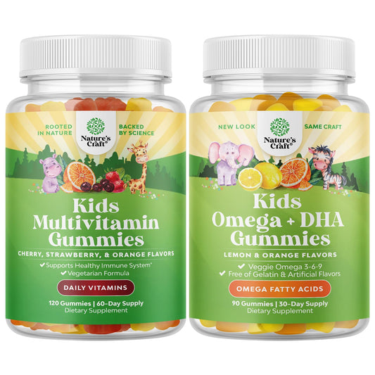 Paquete gomitas multivitamínicas Natures Craft niños base plantas