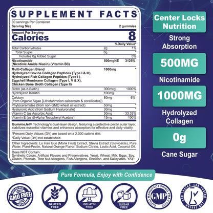 Paquete gomitas NAD+ NEVISS con colágeno y vitamina B3