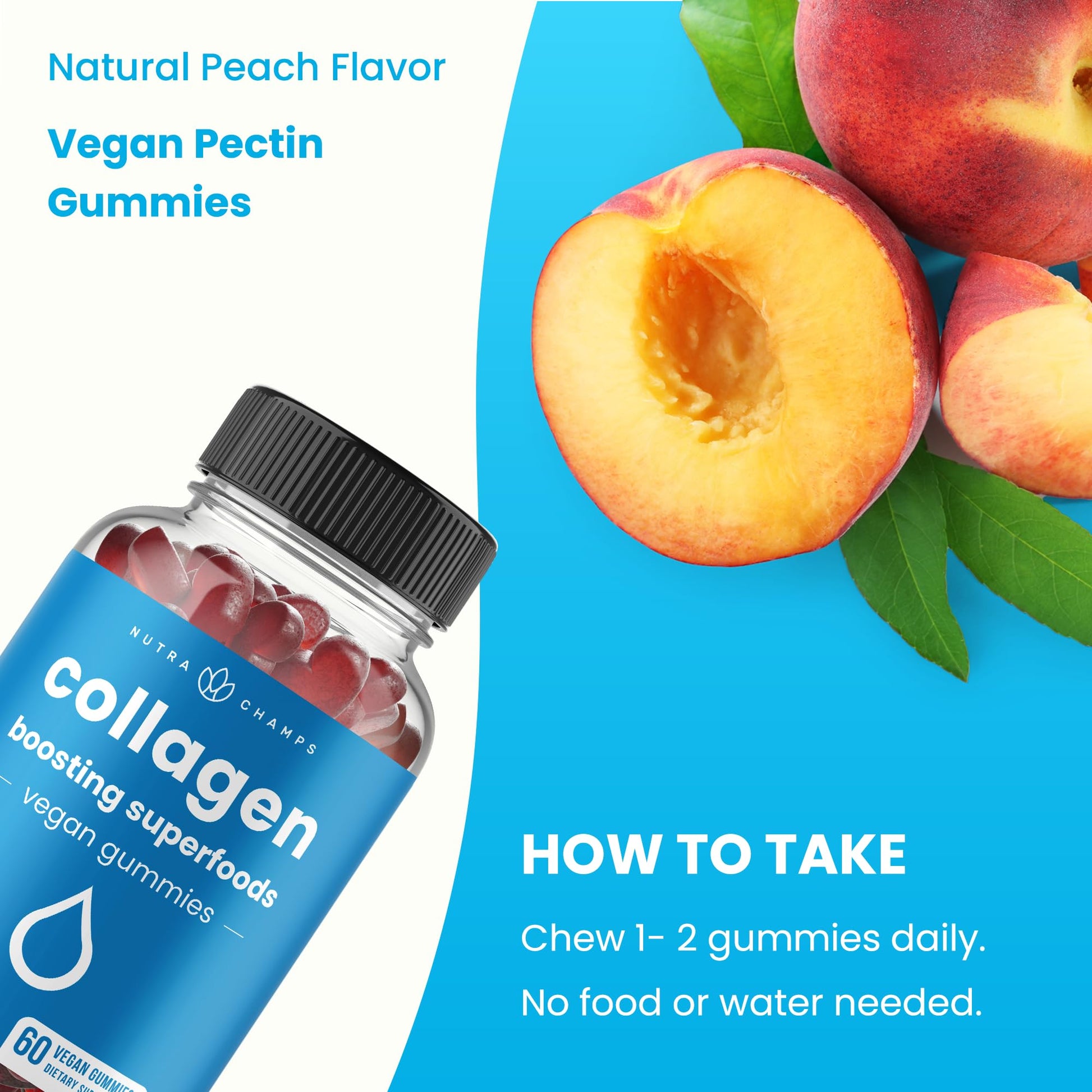 Paquete de gomitas NutraChamps para belleza integral