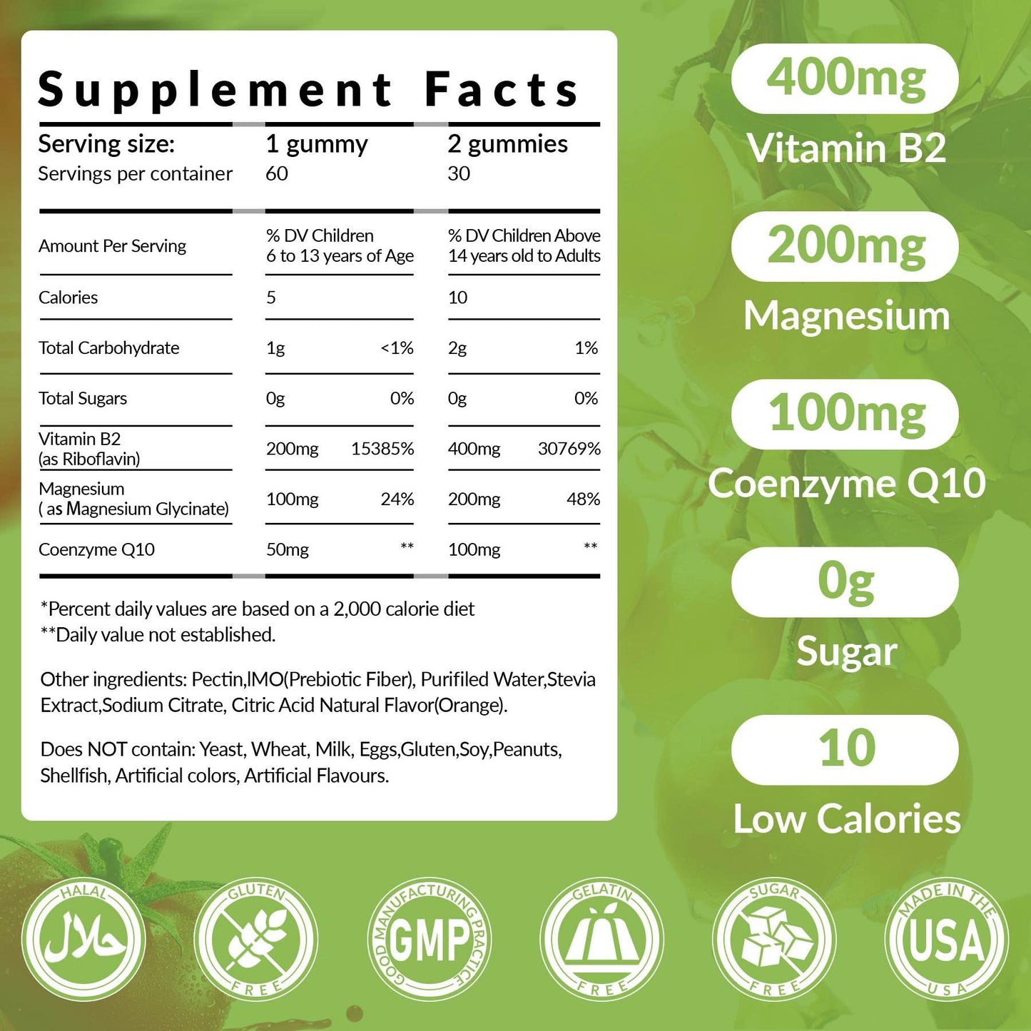 Paquete de gomitas Nutribota para energía y sistema nervioso
