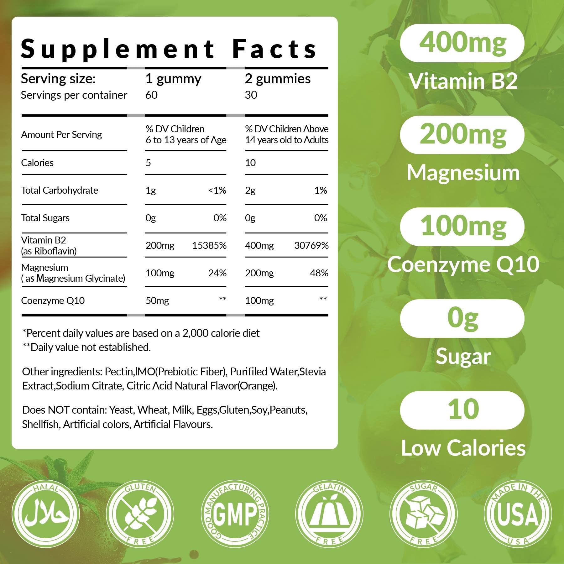 Paquete de gomitas Nutribota para energía y sistema nervioso
