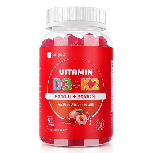 Paquete gomitas orgmo vitamina d3 k2 9000 ui sabor durazno mujeres