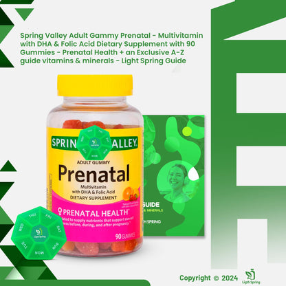 Paquete de gomitas prenatales Spring Valley 90 unidades