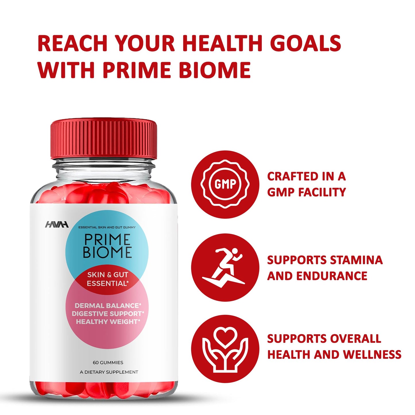 Paquete gomitas PrimeBiome para soporte digestivo y piel sana