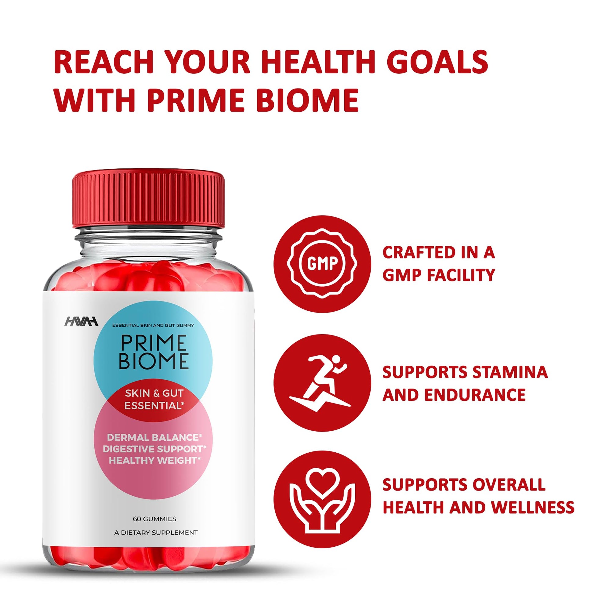Paquete gomitas PrimeBiome para soporte digestivo y piel sana