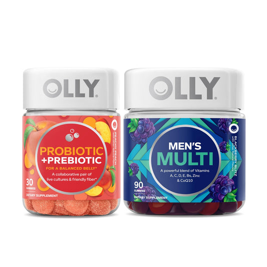 Paquete de gomitas probióticos y multivitamínico OLLY para hombres