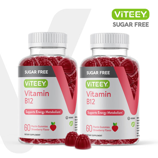 Paquete gomitas vitamina B12 Viteey sabor fresa