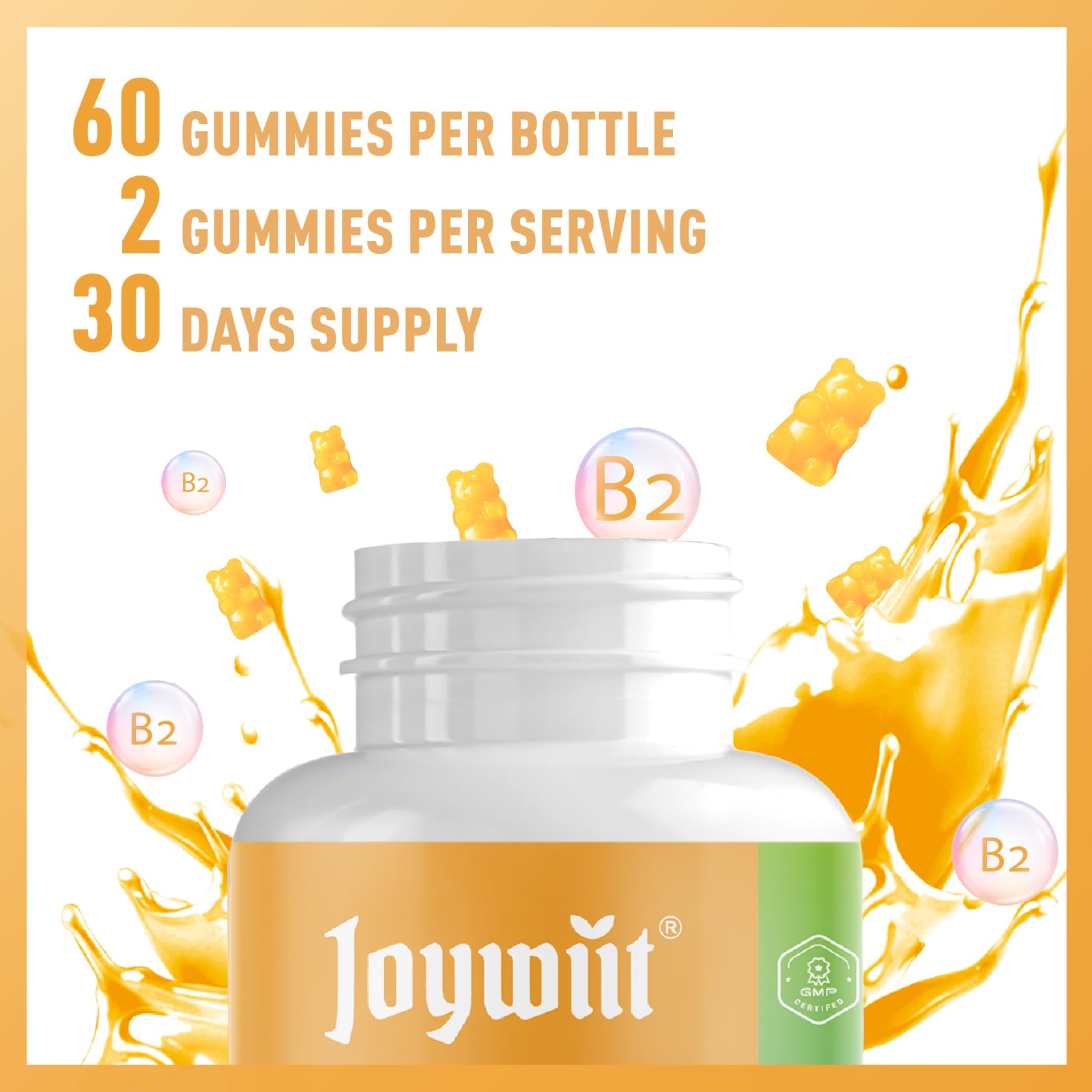 Paquete gomitas vitamina b2 riboflavina Joywiit