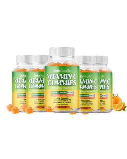 Paquete de gomitas vitamina c 200mg sabor cítrico
