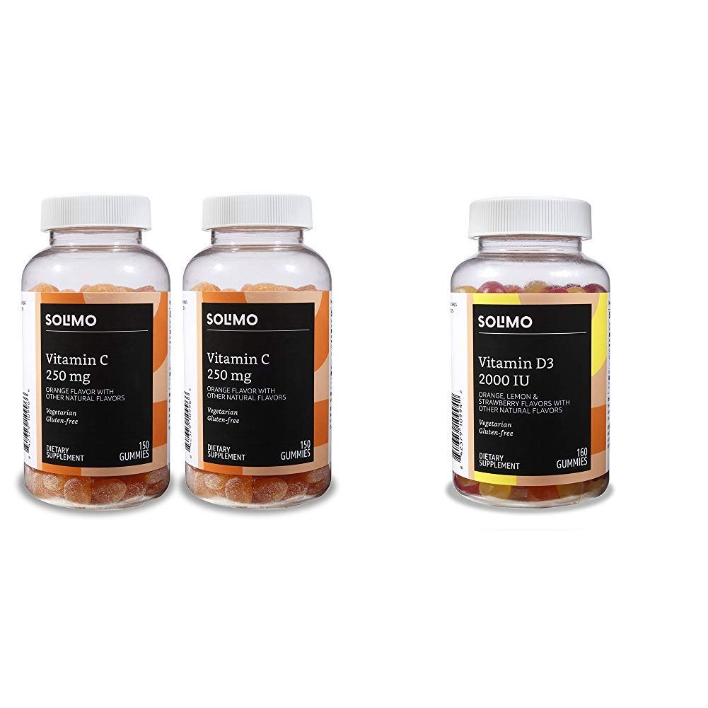 Paquete gomitas vitamina C Amazon Basics sabor naranja