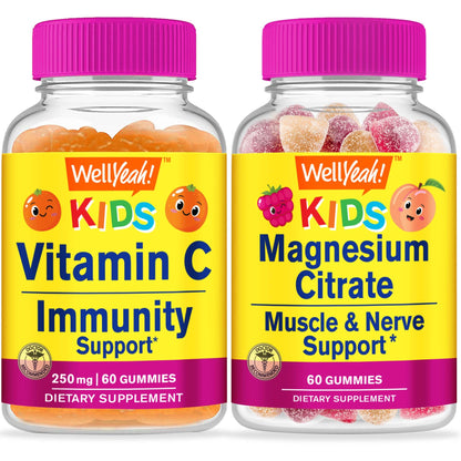 Paquete gomitas vitamina c y magnesio niños WellYeah