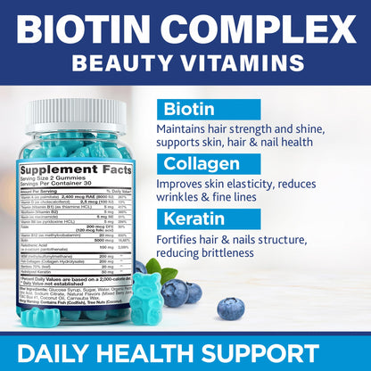 Paquete gomitas vitamínicas cabello piel Morex vitaminas