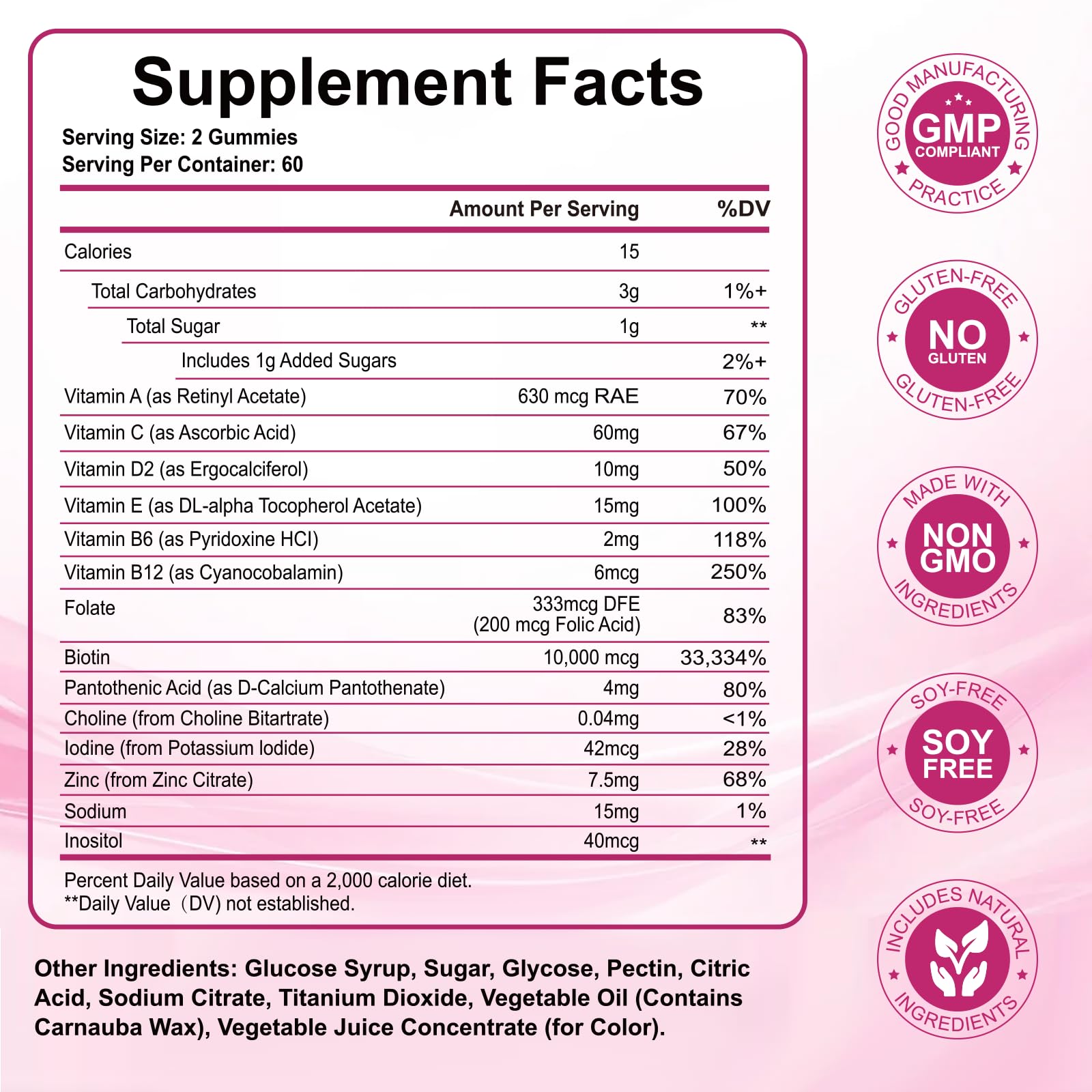 Paquete de gomitas vitaminadas SCOLA con biotina