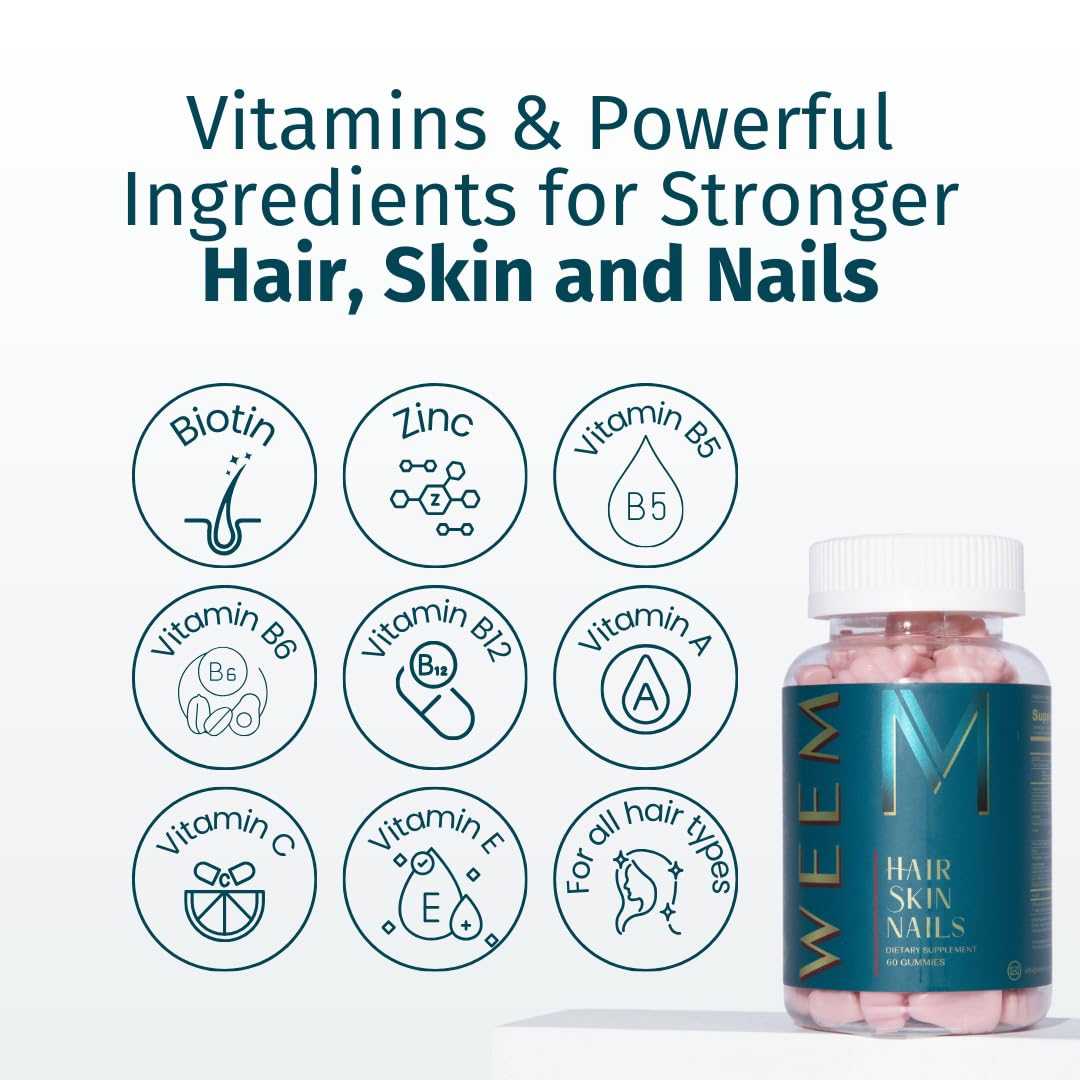 Paquete gomitas WEEM biotina vitaminas piel cabello