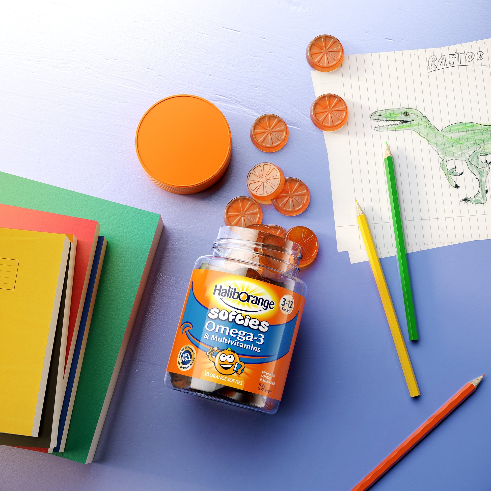 Paquete Haliborange gomas multivitamínicas niño