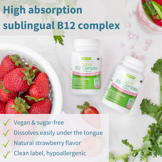Paquete de Igennus vitamina b12 180 tabletas sublinguales