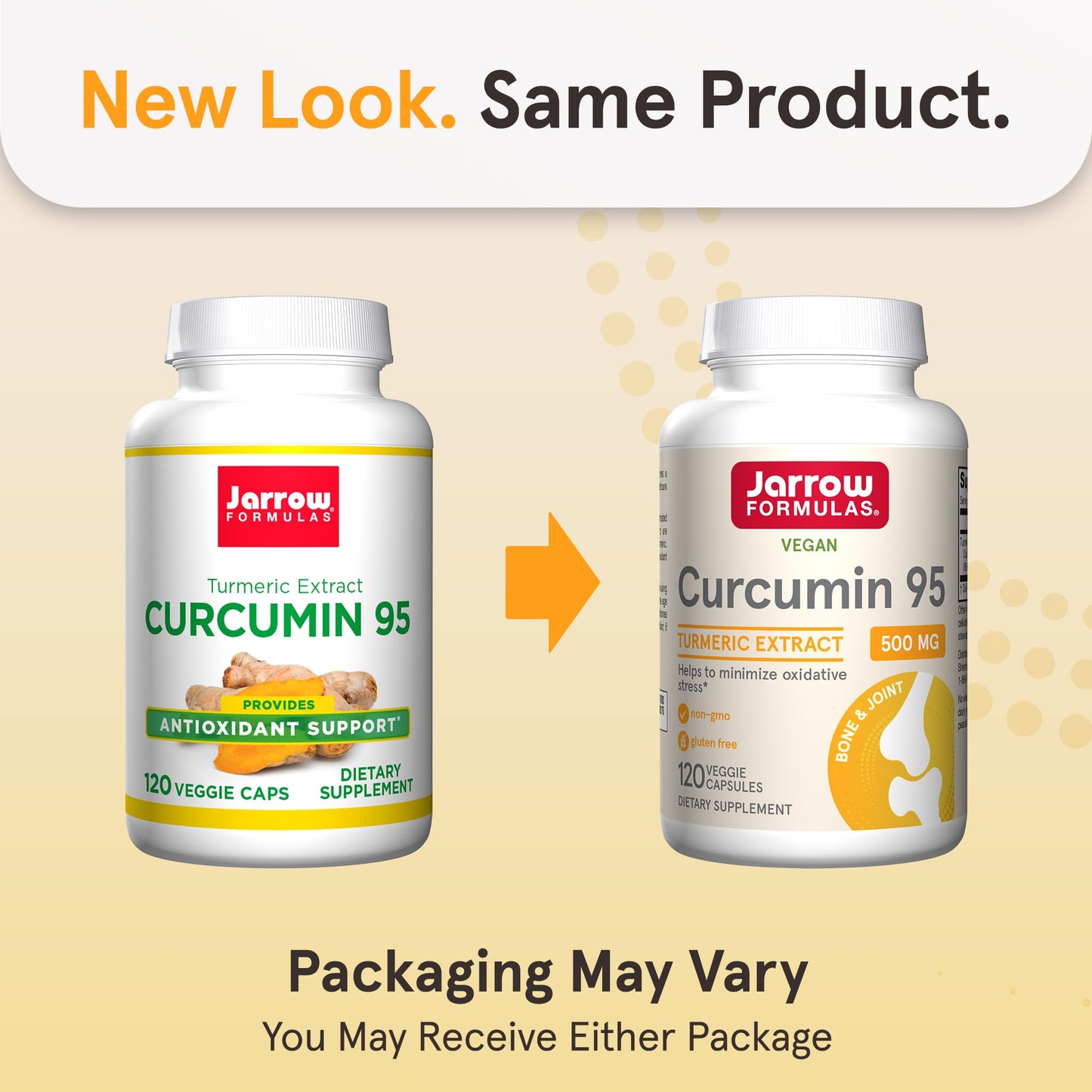 Paquete y frascos suplementos Jarrow Curcumina y Vitamina D3