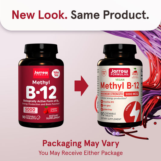 Paquete Jarrow Formulas B12 5000mcg 90 tabletas