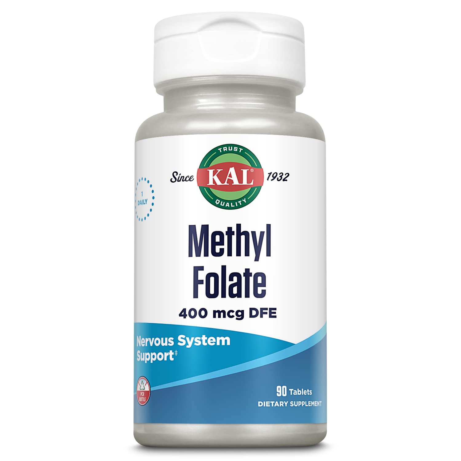 Paquete KAL Metilfolato 400mcg 90 tabletas vitamina B9