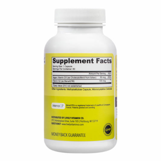 Paquete lateral Lively Vitamin Co Vitamina D3 con vitamina K