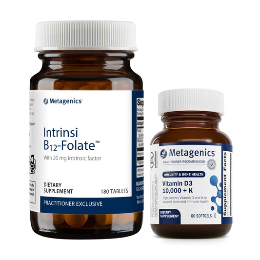 Paquete Metagenics con Intrinsi B12-Folato y D3 para salud