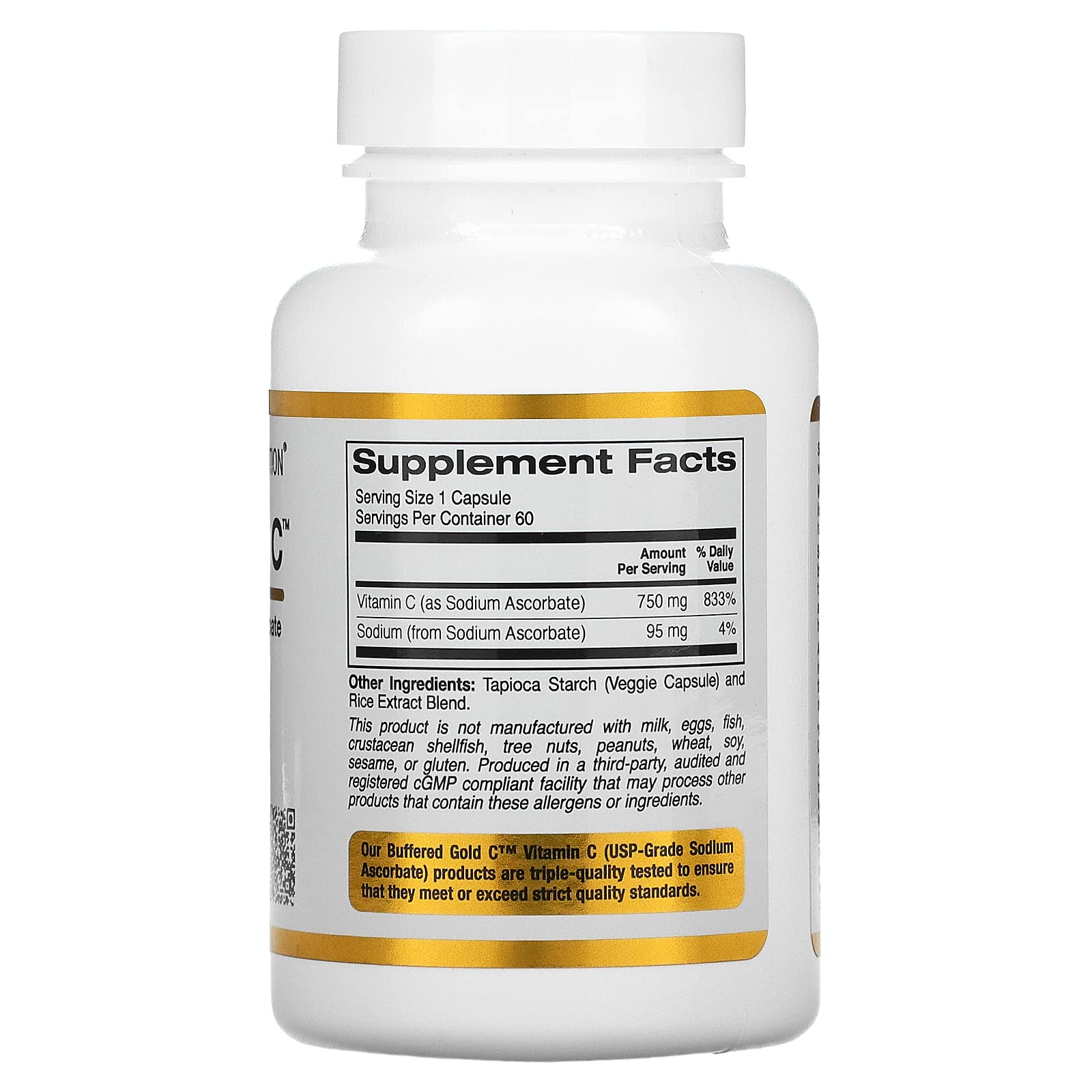 Paquete múltiple de California Gold Nutrition vitamina C