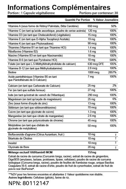 Paquete múltiple HAIRtamin MOM vitaminas 90 cápsulas