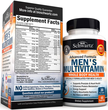 Paquete de multivitaminas para hombres de BioSchwartz