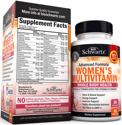 Paquete completo de multivitaminas para mujeres de BioSchwartz