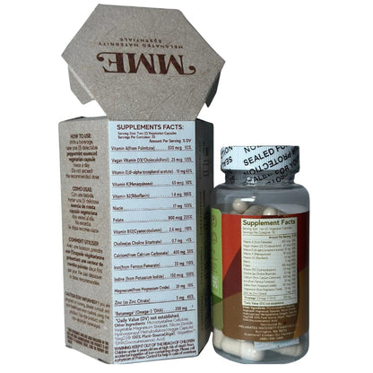 Paquete multivitaminas prenatales protegidas MME 60 cápsulas