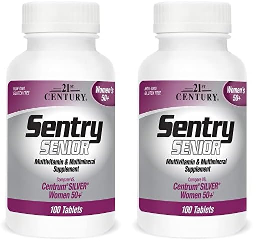 Paquete multivitamínico 21st Century Sentry para mujeres 50 más