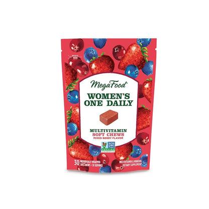 Paquete multivitamínico MegaFood para mujer sabor berries