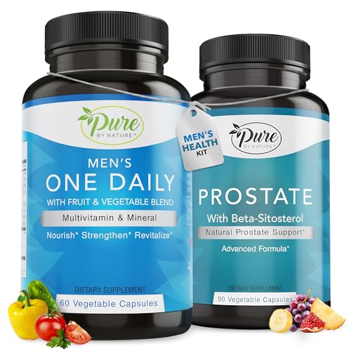 Paquete Pure By Nature multivitamínicos y suplemento próstata para hombres