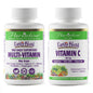 Paquete de multivitamínicos y vitamina C para hombres.
