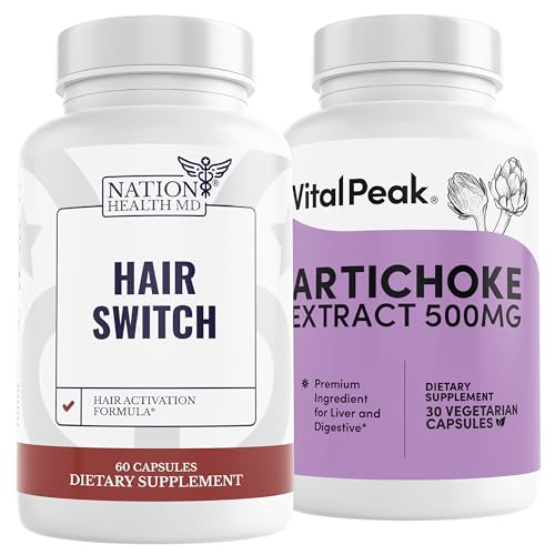 Paquete NATION HEALTH MD Hair Switch y Vital Peak Alcachofa