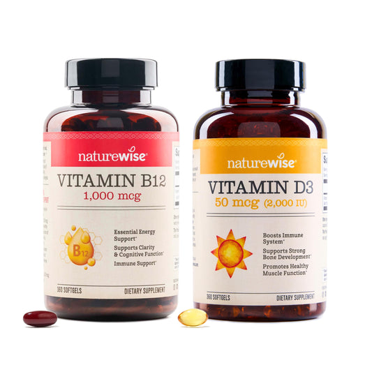 Paquete NatureWise vitamina B12 1000mcg 360 cápsulas blandas