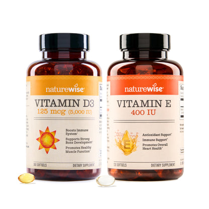 Paquete NatureWise vitaminas D3 5000 UI y E 400 IU para salud y bienestar