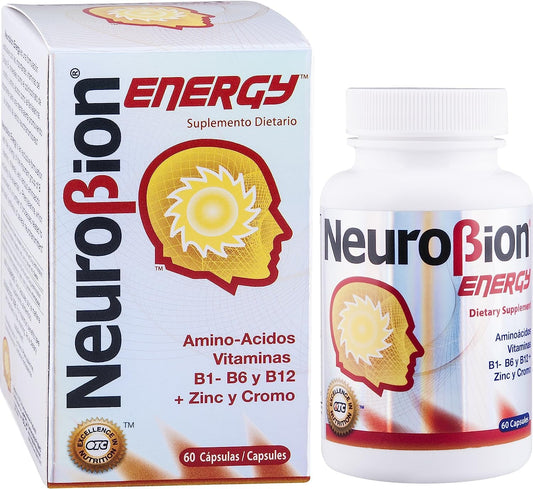Paquete Neurobion Energy 60 cápsulas vitaminas B y minerales
