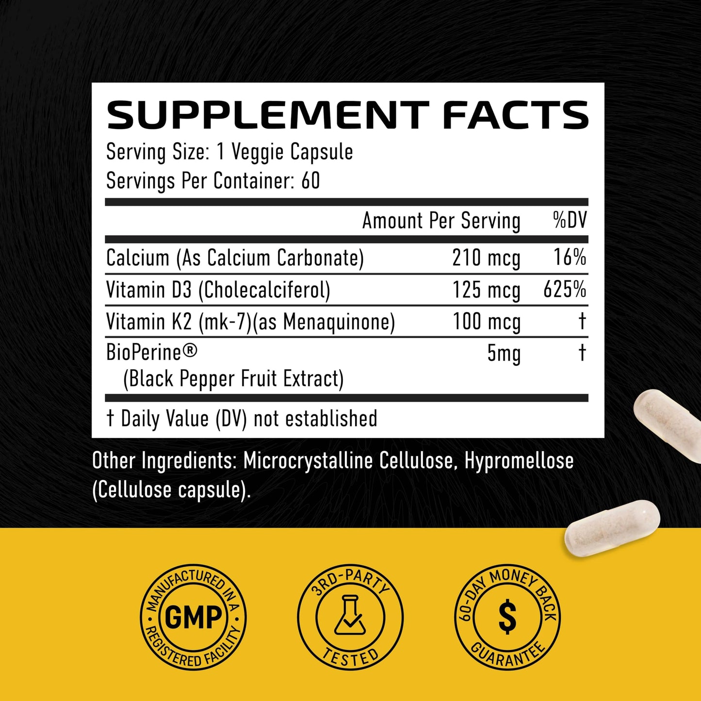 Paquete Nobi Nutrition vitamina D3, K2 y magnesio para salud