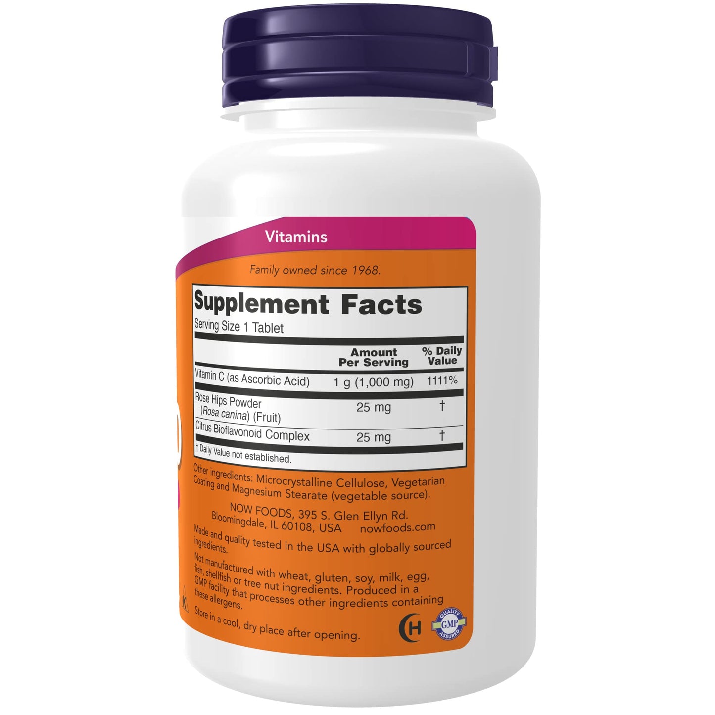 Paquete NOW suplementos vitamina C antioxidante 100 tabletas