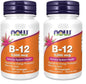Paquete NOW Vitamina B-12 5000 mcg con ácido fólico 60 pastillas