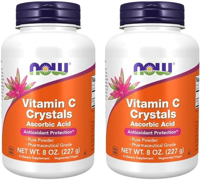 Paquete NOW vitamina C cristales en polvo antioxidante 8 oz
