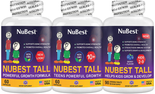 Paquete NuBest Tall 3 productos para crecimiento en altura infantil