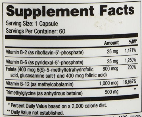 Paquete NuMedica Methyl-Plex B 60 cápsulas vegetales