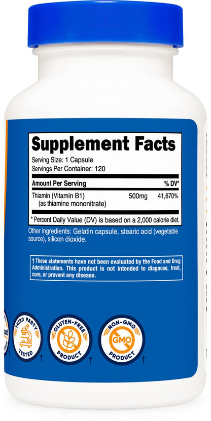Paquete Nutricost vitamina b1 suplemento 3 botellas