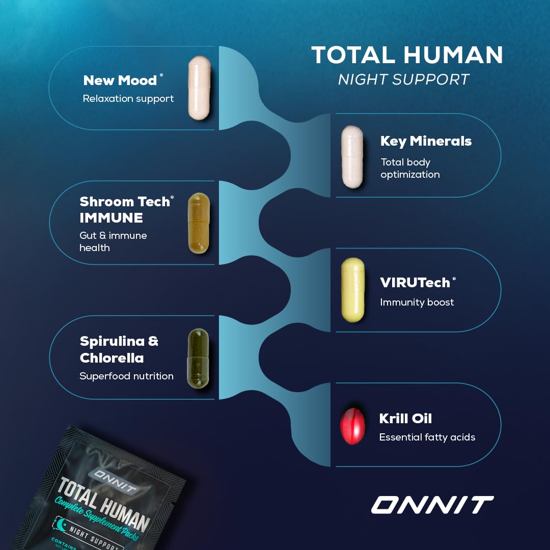 Paquete ONNIT Total Human apoyo noche minerales