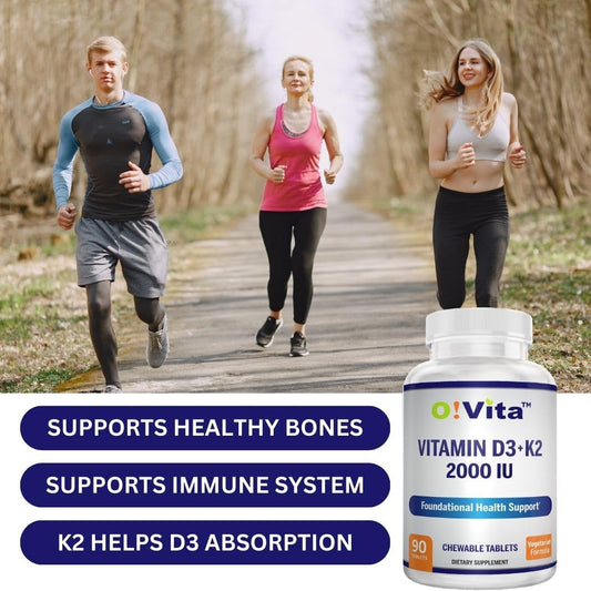Paquete O!VITA vitaminas D3 + K2 para salud ósea e inmune