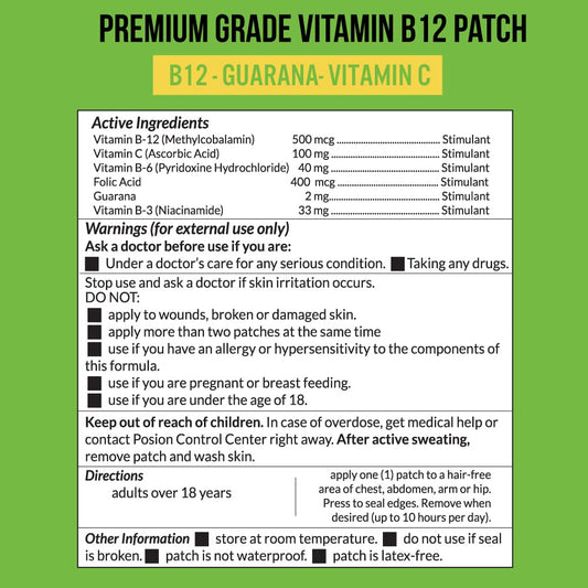 Paquete parches VitaPatch vitamina B12 30 días