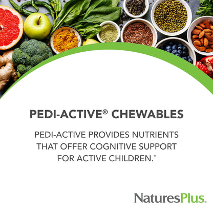 Paquete frontal Pedi-Active 120 tabletas masticables niños