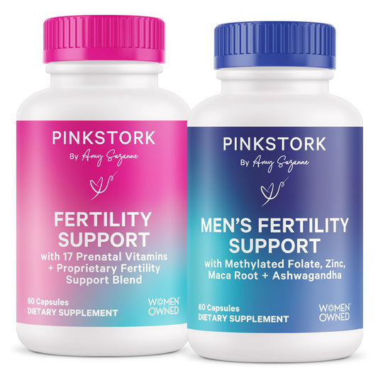 Paquete Pink Stork Fertilidad His and Hers con suplementos para ambos